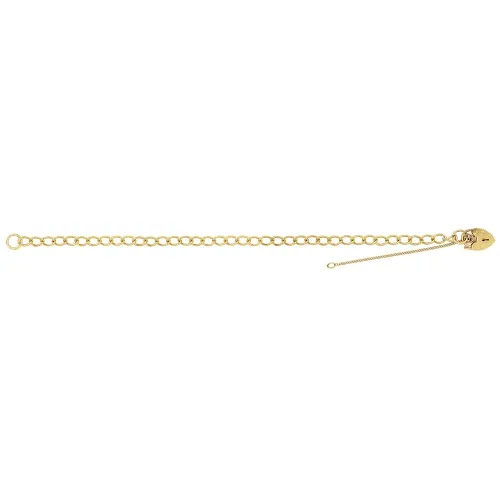 9ct Yellow Gold Ladies' 7 Inch Charm Bracelet 5g